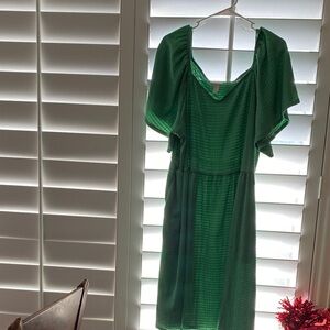 Ava & Viv Vibrant Green Midi Dress